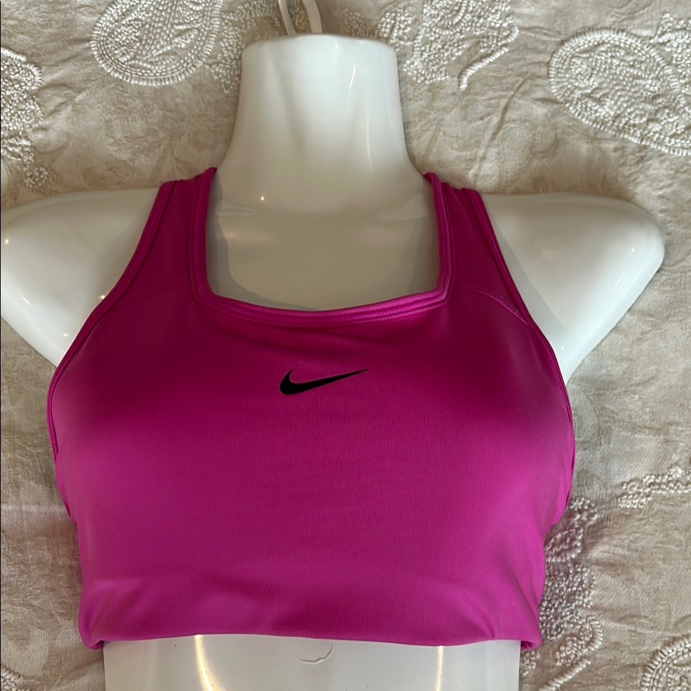 Nike Pink Racerback Sports Bra with Compression Fit